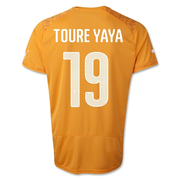 14-15 Ivory Coast Home TOURE YAYA Soccer Jersey - Click Image to Close